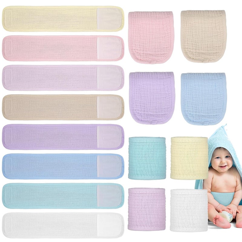 Vabean 8 Pcs Baby Infant Umbilical Cord Comfort Adjustable Cotton Belly Band for Protection, Baby Gifts for 0 To12 Months (Simple) - Image 1